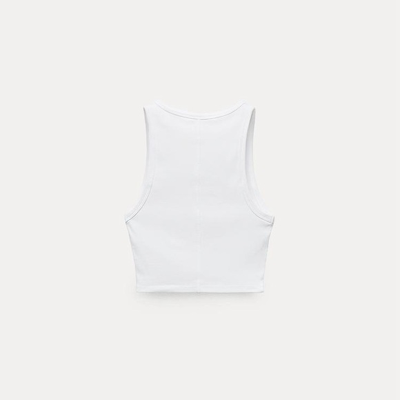 2 ZARA TANK TOPS CROPPED LENGTH - ONE BLACK AND ONE WHITE - BUNDLE OF TWO - Picture 8 of 11